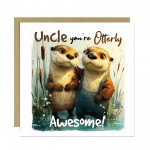 Uncle Birthday Card Cute Fathers Day Card Otterly Awesome Card Uncle Birthday Card Cute Fathers Day Card Otterly Awesome Card