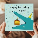 Crocodile Happy Birthday Card with Envelope Cute Animal Birthday Crocodile Happy Birthday Card with Envelope Cute Animal Birthday