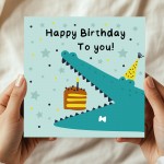 Crocodile Happy Birthday Card with Envelope Cute Animal Birthday Crocodile Happy Birthday Card with Envelope Cute Animal Birthday