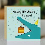 Crocodile Happy Birthday Card with Envelope Cute Animal Birthday Crocodile Happy Birthday Card with Envelope Cute Animal Birthday