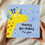 Happy Birthday Card with Envelope Cute Giraffe Birthday Card f Happy Birthday Card with Envelope Cute Giraffe Birthday Card f