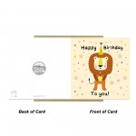Happy Birthday Card with Envelope Cute Lion Birthday Card for Happy Birthday Card with Envelope Cute Lion Birthday Card for