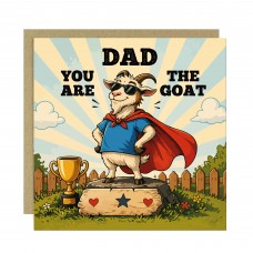 Funny Fathers Day or Birthday Card You Are THe GOAT Funny Card