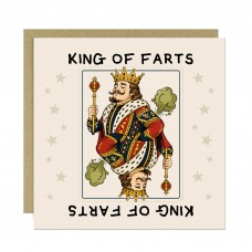 Funny Fathers Day Card For Dad King of Farts Joke Card From Son