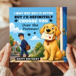 Funny Birthday Card for Dad from Dog Choose You Over the Postman Funny Birthday Card for Dad from Dog Choose You Over the Postman