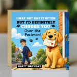 Funny Birthday Card for Dad from Dog Choose You Over the Postman Funny Birthday Card for Dad from Dog Choose You Over the Postman