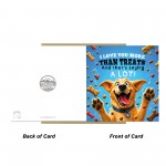 Funny Dad Card from Dog I Love You More Than Treats Hilarious Funny Dad Card from Dog I Love You More Than Treats Hilarious
