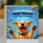 Funny Dad Card from Dog I Love You More Than Treats Hilarious Funny Dad Card from Dog I Love You More Than Treats Hilarious