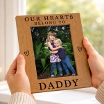 Special Daddy Gift For Fathers Day Birthday Hearts Belong To Dad