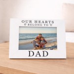 Gift For Dad Hearts Belong To Dad Photo Frame Dad Gift Idea Gift For Dad Hearts Belong To Dad Photo Frame Dad Gift Idea