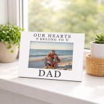 Gift For Dad Hearts Belong To Dad Photo Frame Dad Gift Idea Gift For Dad Hearts Belong To Dad Photo Frame Dad Gift Idea
