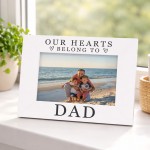 Gift For Dad Hearts Belong To Dad Photo Frame Dad Gift Idea Gift For Dad Hearts Belong To Dad Photo Frame Dad Gift Idea