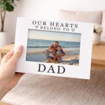 Gift For Dad Hearts Belong To Dad Photo Frame Dad Gift Idea Gift For Dad Hearts Belong To Dad Photo Frame Dad Gift Idea