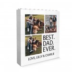 BEST DAD Gift For Fathers Day Birthday Personalised Block BEST DAD Gift For Fathers Day Birthday Personalised Block