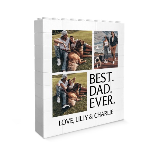 BEST DAD Gift For Fathers Day Birthday Personalised Block BEST DAD Gift For Fathers Day Birthday Personalised Block