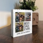 BEST DAD Gift For Fathers Day Birthday Personalised Block BEST DAD Gift For Fathers Day Birthday Personalised Block