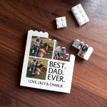 BEST DAD Gift For Fathers Day Birthday Personalised Block BEST DAD Gift For Fathers Day Birthday Personalised Block