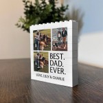 BEST DAD Gift For Fathers Day Birthday Personalised Block BEST DAD Gift For Fathers Day Birthday Personalised Block