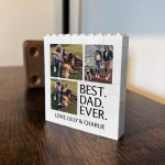 BEST DAD Gift For Fathers Day Birthday Personalised Block BEST DAD Gift For Fathers Day Birthday Personalised Block