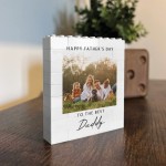Happy Fathers Day Gifts From Daughter Son Personalised Block