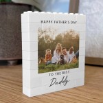 Happy Fathers Day Gifts From Daughter Son Personalised Block