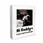 Personalised Gift For Daddy To Be Building Block Scan Photo Personalised Gift For Daddy To Be Building Block Scan Photo