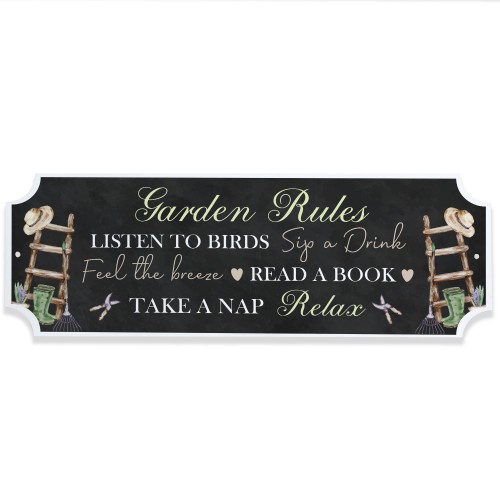 Garden Rules Signs and Plaques Garden Shed Summer House Decor