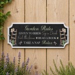 Garden Rules Signs and Plaques Garden Shed Summer House Decor