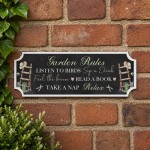 Garden Rules Signs and Plaques Garden Shed Summer House Decor