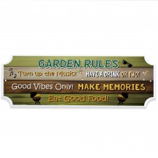 Garden Rules Plaque Gardening Gifts For Women Men Garden Shed