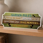 Garden Rules Plaque Gardening Gifts For Women Men Garden Shed