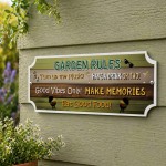 Garden Rules Plaque Gardening Gifts For Women Men Garden Shed