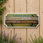 Garden Rules Plaque Gardening Gifts For Women Men Garden Shed
