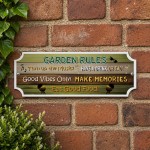 Garden Rules Plaque Gardening Gifts For Women Men Garden Shed