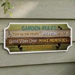 Garden Rules Plaque Gardening Gifts For Women Men Garden Shed
