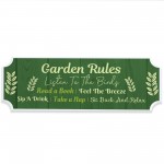 Garden Rules Wall Plaque Garden Shed Summer House Signs