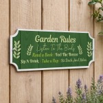 Garden Rules Wall Plaque Garden Shed Summer House Signs
