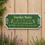 Garden Rules Wall Plaque Garden Shed Summer House Signs