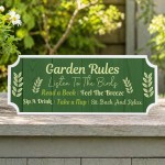 Garden Rules Wall Plaque Garden Shed Summer House Signs