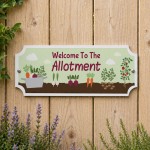 Allotment Welcome Plaque Garden Shed Summer House Sign 30x10cm Allotment Welcome Plaque Garden Shed Summer House Sign 30x10cm