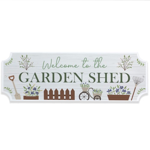 Garden Sign For Outdoors Welcome To The Garden Shed Sign Novelty