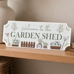 Garden Sign For Outdoors Welcome To The Garden Shed Sign Novelty
