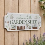 Garden Sign For Outdoors Welcome To The Garden Shed Sign Novelty