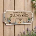 Garden Sign for Outside Welcome To The Garden Shed Sign Garden Sign for Outside Welcome To The Garden Shed Sign