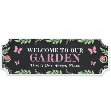 Garden Sign for Outside Welcome To Our Garden Sign Wall Plaque