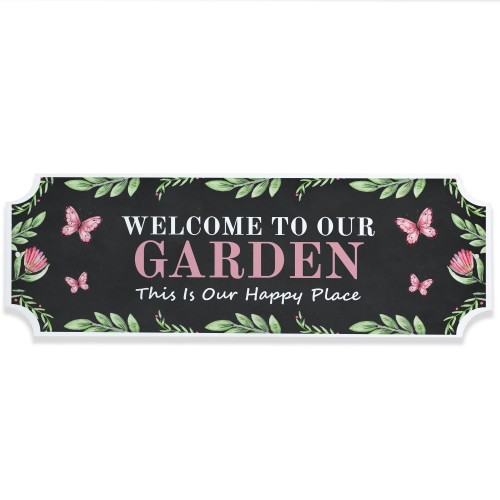 Garden Sign for Outside Welcome To Our Garden Sign Wall Plaque Garden Sign for Outside Welcome To Our Garden Sign Wall Plaque