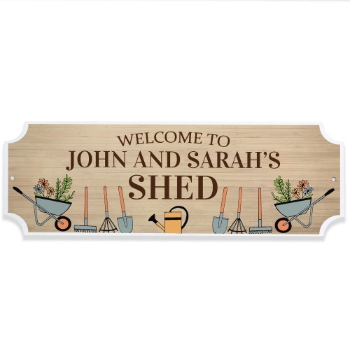 Personalised Garden Shed Sign Welcome To The Shed Plaque Outdoor