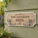 Personalised Garden Shed Sign Welcome To The Shed Plaque Outdoor