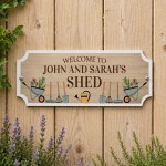 Personalised Garden Shed Sign Welcome To The Shed Plaque Outdoor