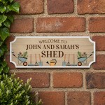 Personalised Garden Shed Sign Welcome To The Shed Plaque Outdoor